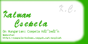 kalman csepela business card